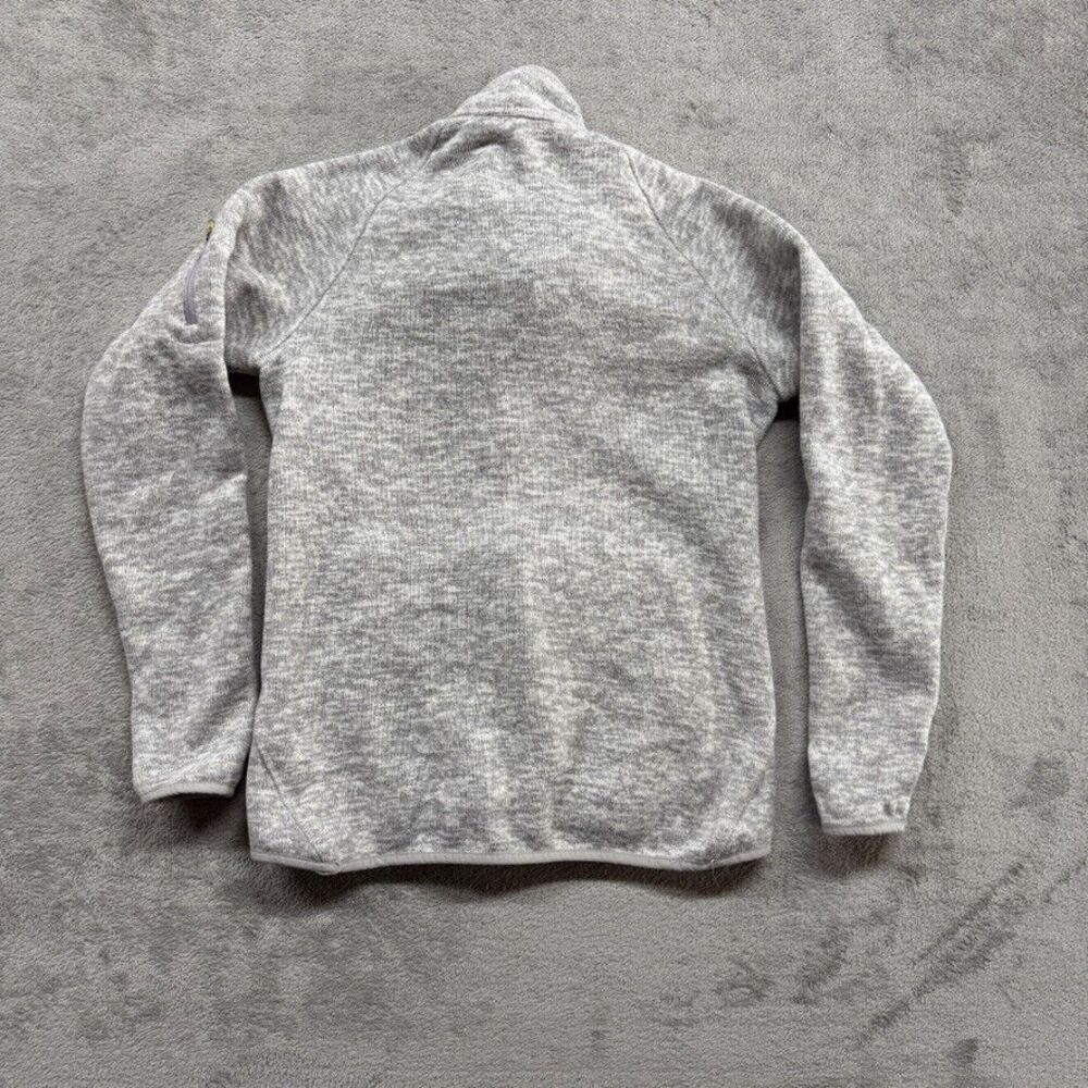 Eddie Bauer Grey Track Sweater Jacket Womens Medium Gray Sleeve Pocket Full Zip‎ - Picture 2 of 6